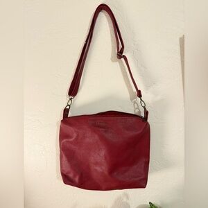 G.H. Bass Vintage Burgundy Red Leather Purse